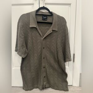 Abercrombie men’s xl tall green knitted polo
